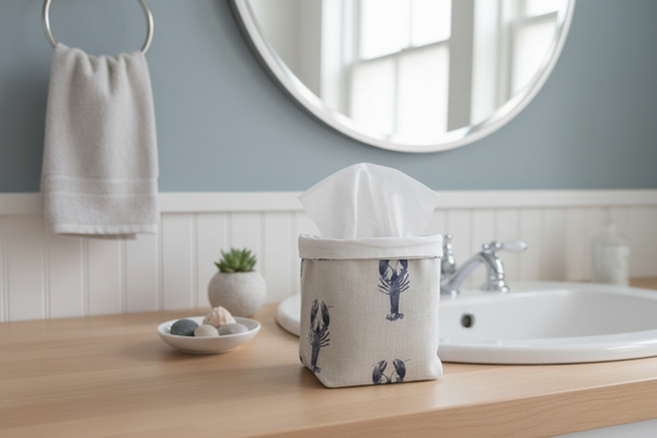 Fabric Pot ~ Blue Lobster