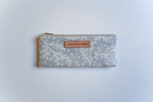 Fidra, Rain Blotch on Ivory Zipper Pouch