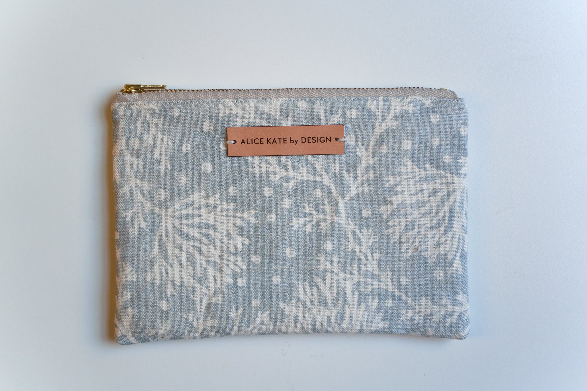 Fidra, Rain Blotch on Ivory Zipper Pouch