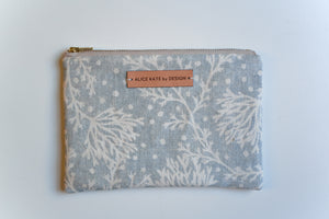 Fidra, Rain Blotch on Ivory Zipper Pouch