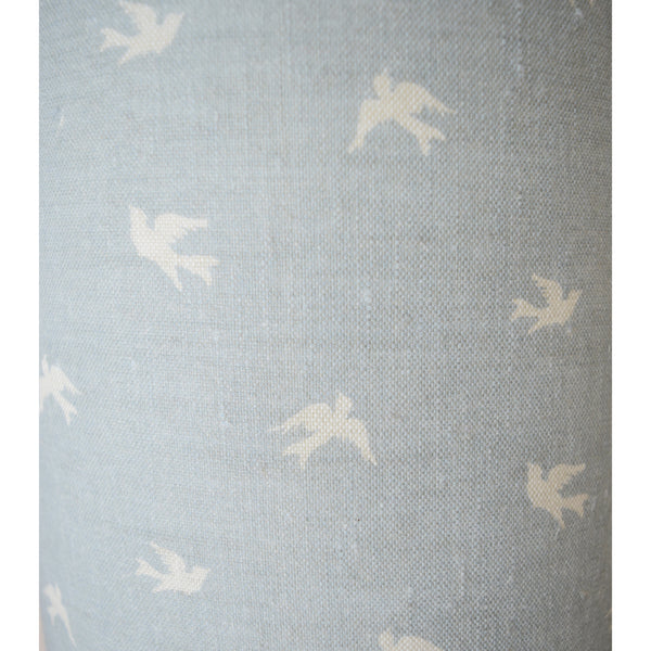 Olive & Daisy Skylarks Linen Lampshade - Cream Skylarks on a Powder Blue Background